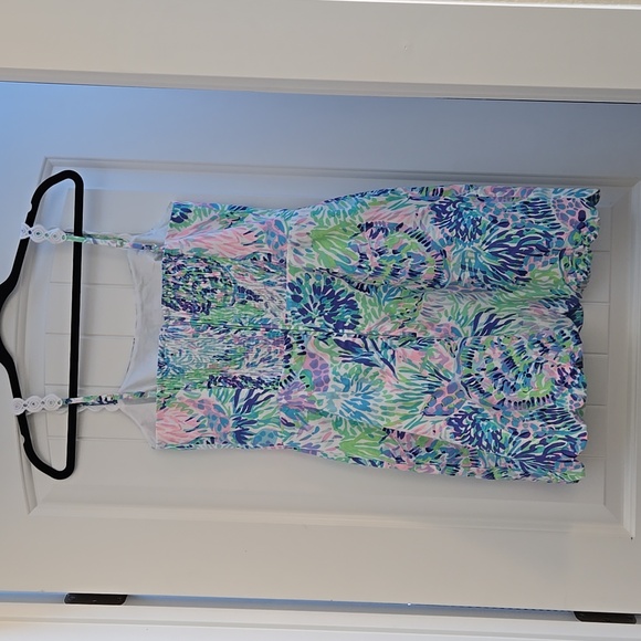 Lilly Pulitzer Colorful Sleeveless Dress with Lace Detail Sz 6 New - Picture 2 of 4
